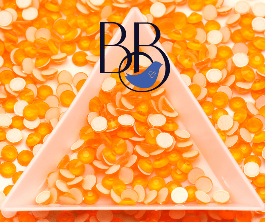 Neon Light Orange Rhinestones - The Blinging Bluebird