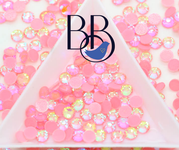 Neon Pink AB Rhinestones