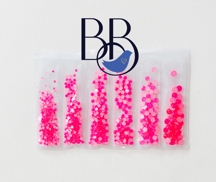 Neon Rose Rhinestone Multipack - The Blinging Bluebird