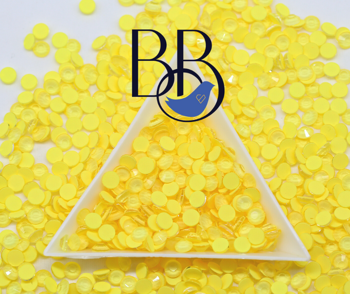 Neon Yellow Rhinestones