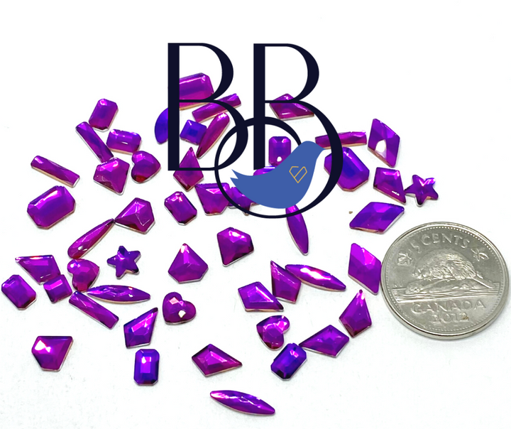 New Coating Purple Assorted Shapes