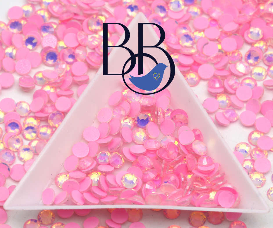 Opal Luminous Pink Rhinestones (Glow In The Dark)