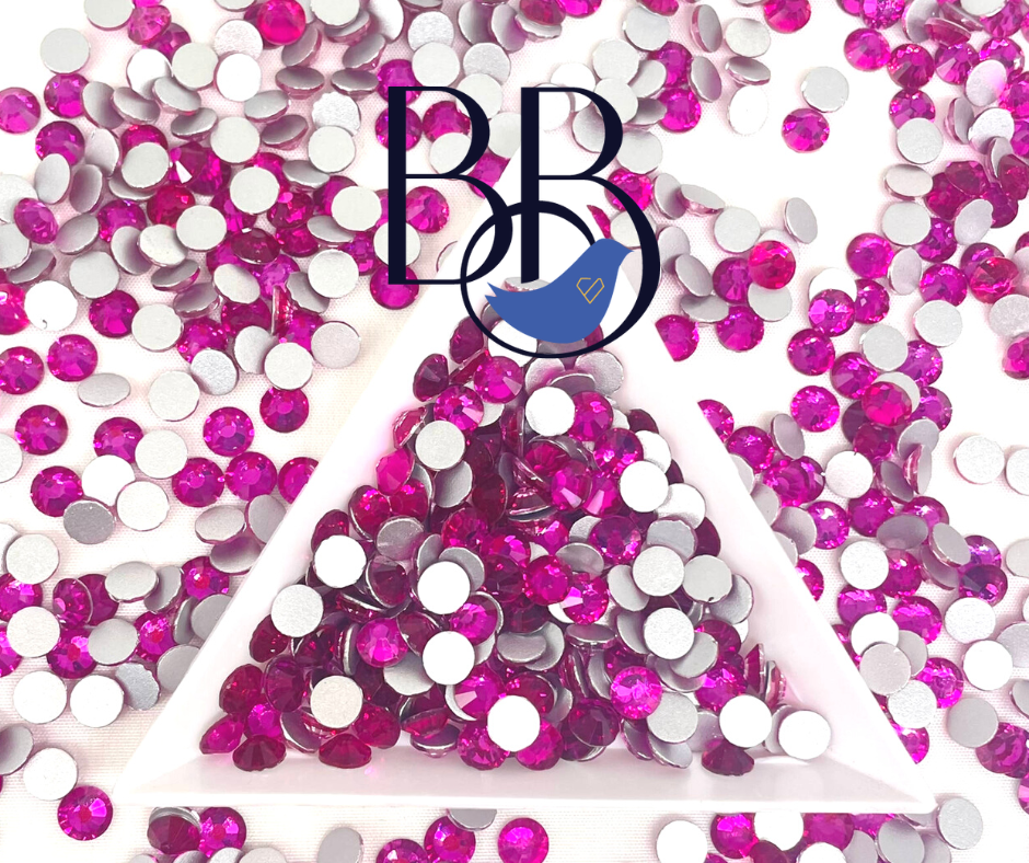 Peach Red Rhinestones