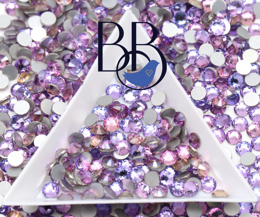 Purple Velvet Rhinestones - The Blinging Bluebird