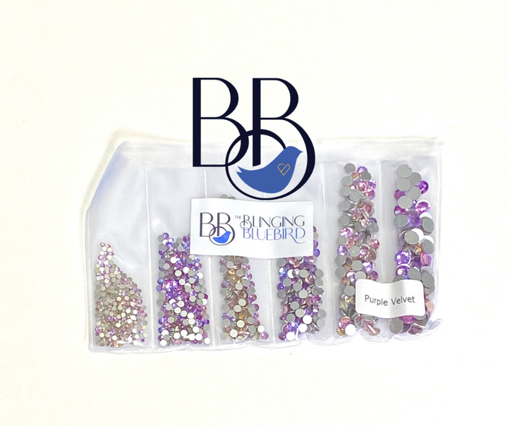 Purple Velvet Rhinestones