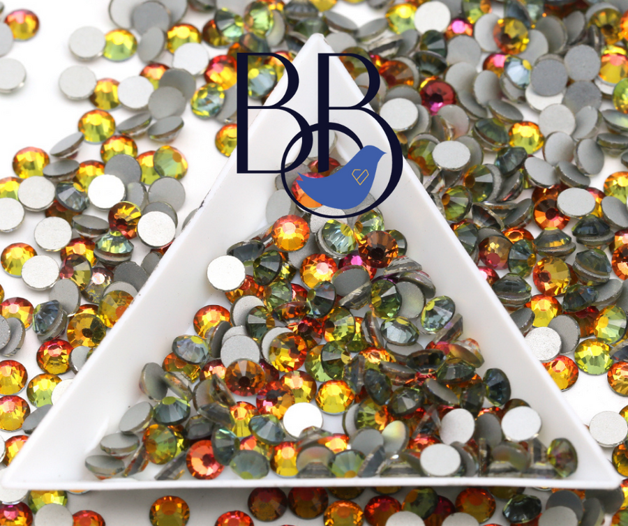 Red Flame Rhinestones - The Blinging Bluebird