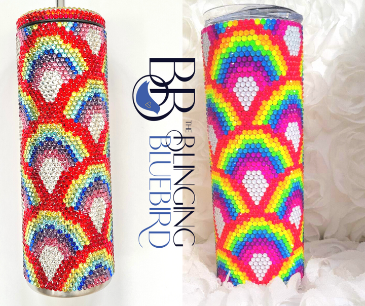 Repeating Rainbows Pattern - SS16/20oz Straight Tumbler