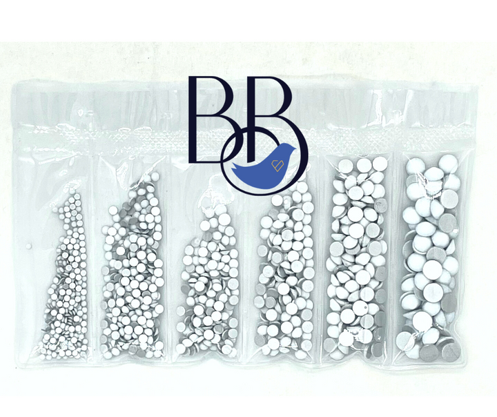 Solid White Rhinestones