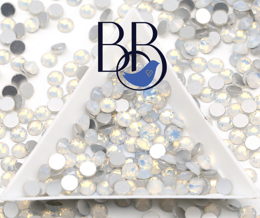 White Opal Rhinestones - The Blinging Bluebird