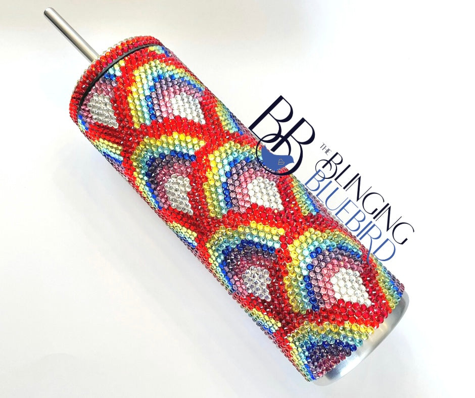 Repeating Rainbows Pattern - SS16/20oz Straight Tumbler