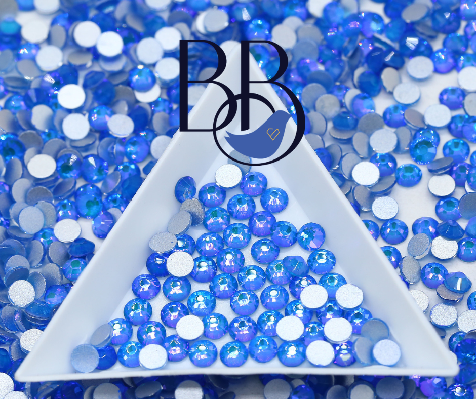 Blooming Capri Blue Rhinestones – The Blinging Bluebird