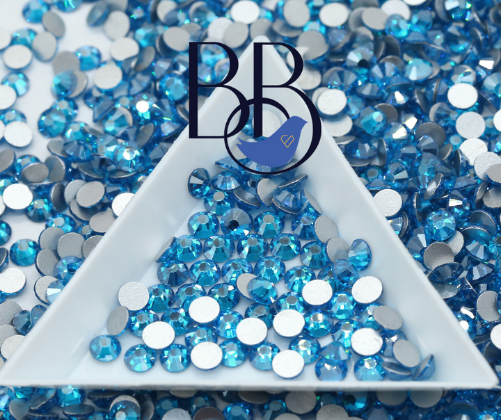 Brilliant Capri Blue Rhinestones