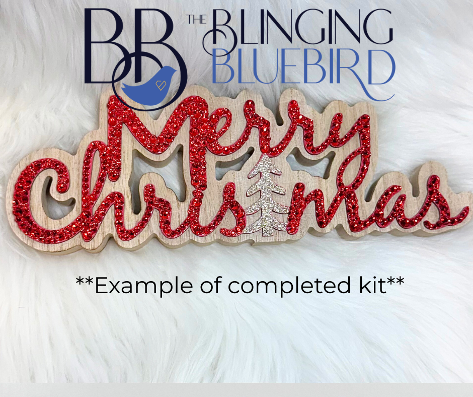 Merry Christmas Wooden Sign Kit
