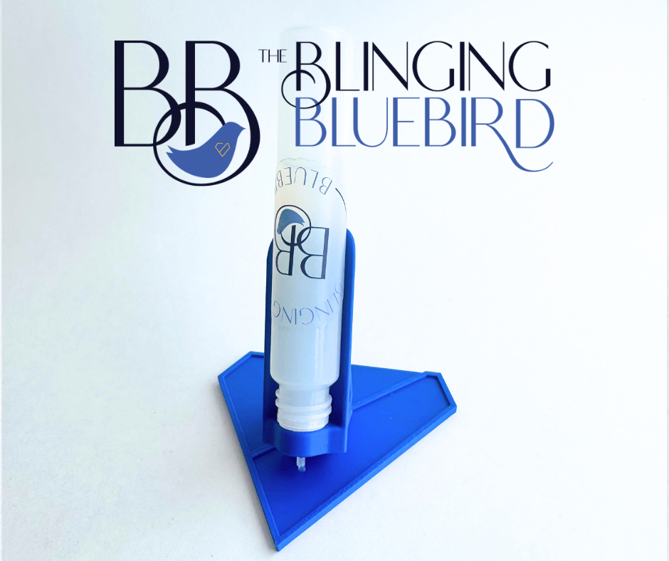 Blinging Bluebird Glue Pen Nest