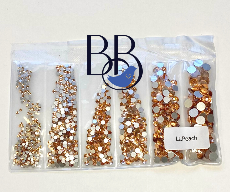 Light Peach Rhinestone Multi-Size Pack