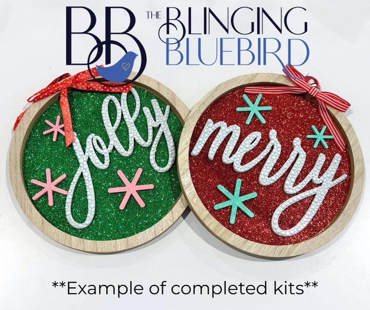 Merry/Jolly Sign Decor Kit