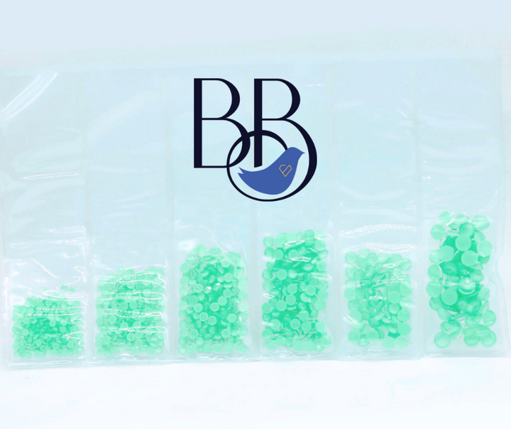 Neon Beryl Green Rhinestones