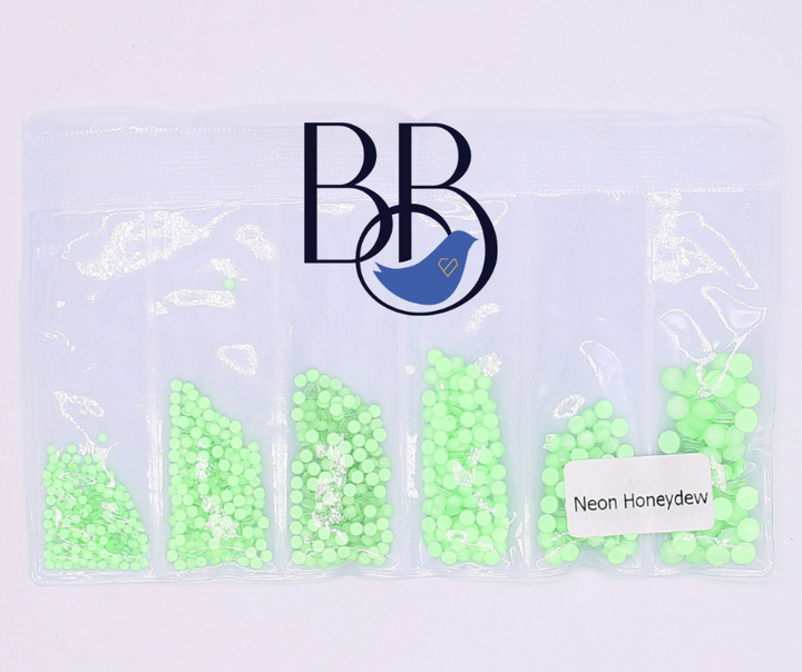 Neon Honeydew Rhinestone Multi-Size Pack