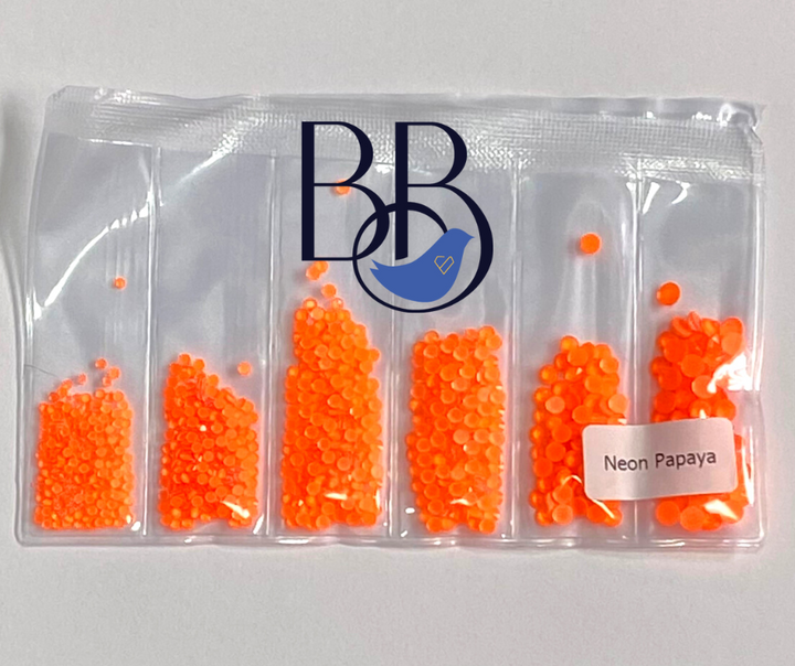 Neon Papaya Rhinestones