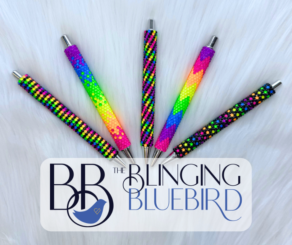 Neon Multi-Pack Stainless Steel Pen Patterns – The Blinging Bluebird