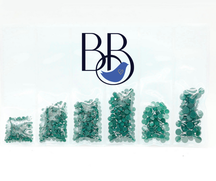Neon Pine Green Rhinestones