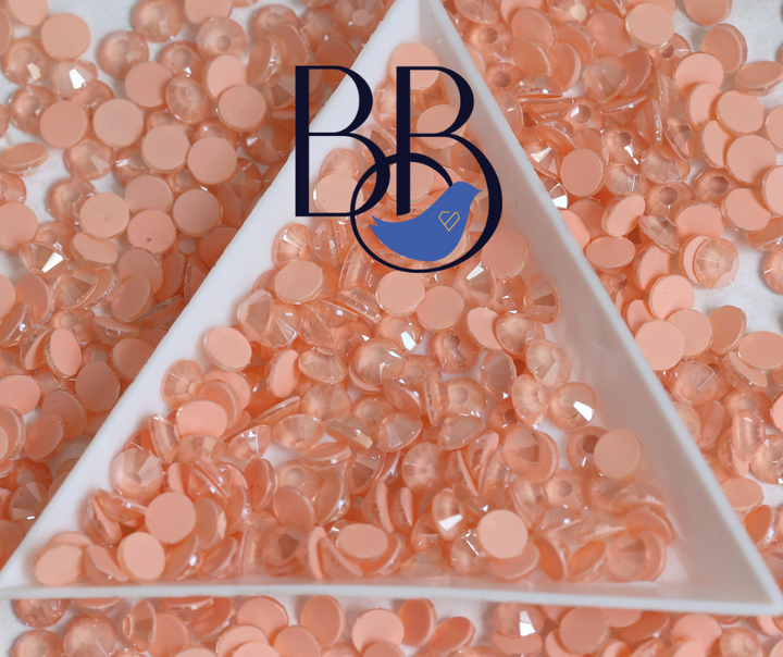 Pearl Mocha Light Peach Rhinestones
