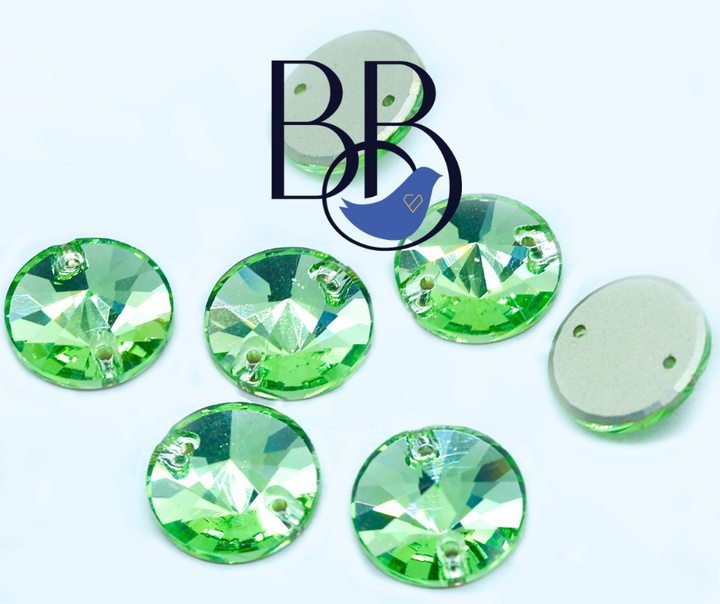 Peridot Rivoli Sew-On Rhinestones