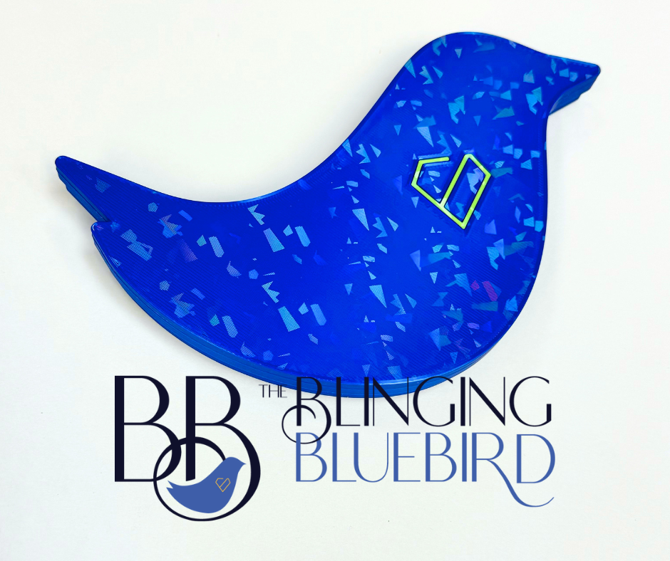 Blinging Bluebird Rhinestone Tray with Magnetic Lid