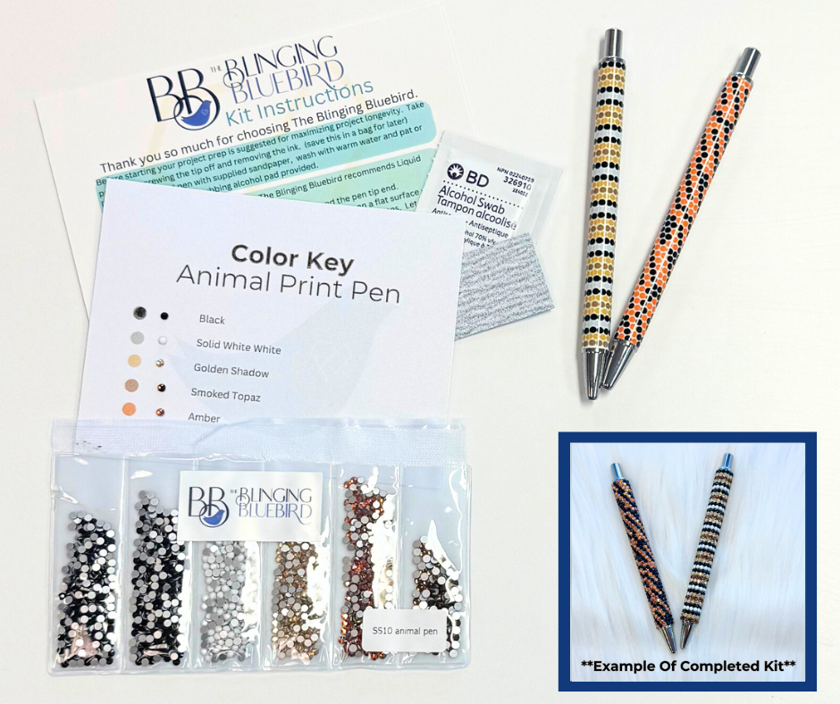 Tiger Print Sublimated Pen Kit