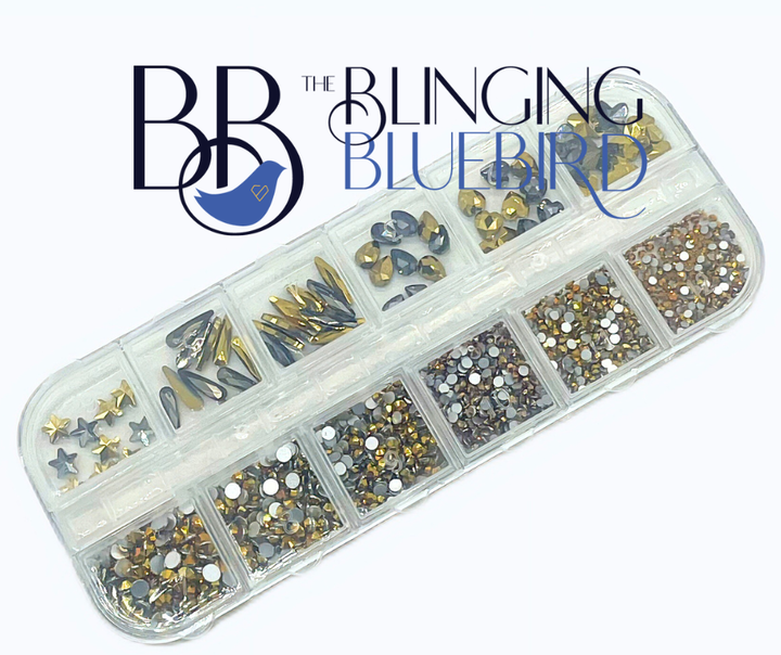 Nail Art Set Crystal Aurum (Metallic Gold)