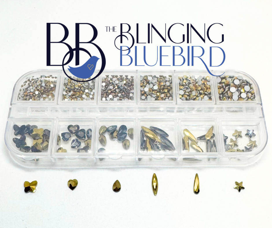 Nail Art Set Crystal Aurum (Metallic Gold)