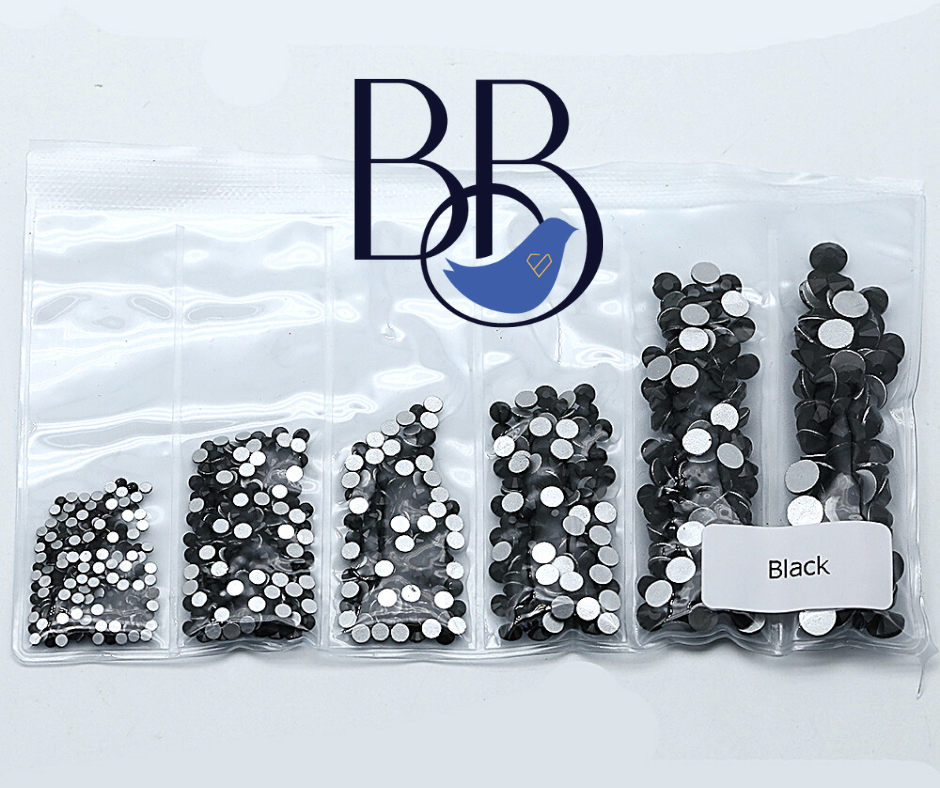 Black Rhinestone Multi-Size Pack
