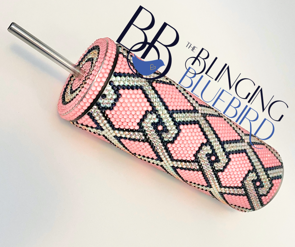 Chain Linked Pattern - SS16/20oz Straight Tumbler – The Blinging Bluebird