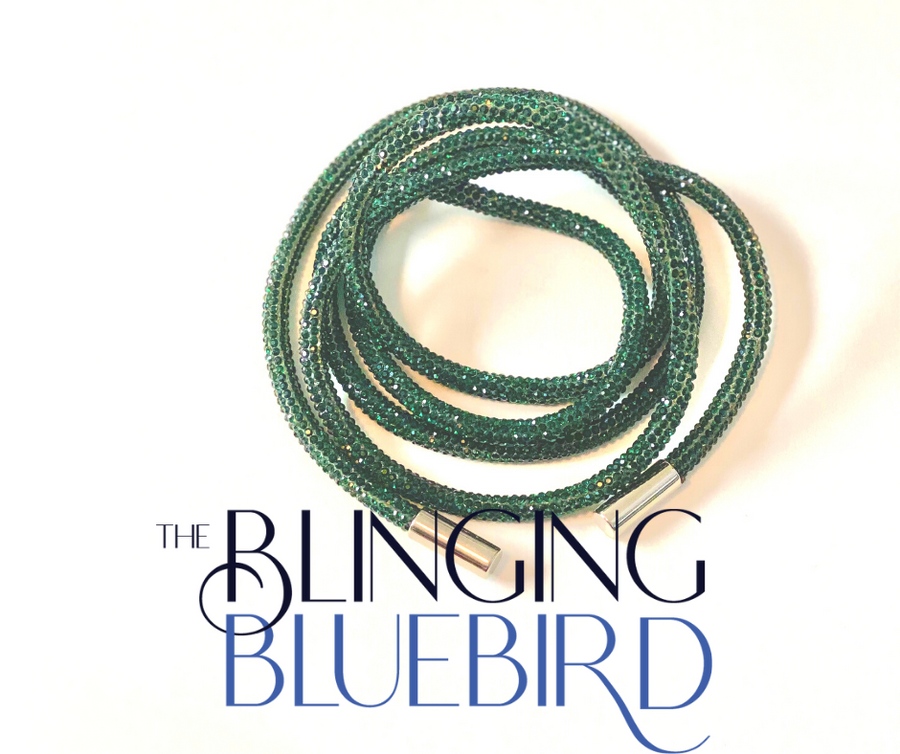 Rhinestone Hoodie Strings - Peridot – The Blinging Bluebird