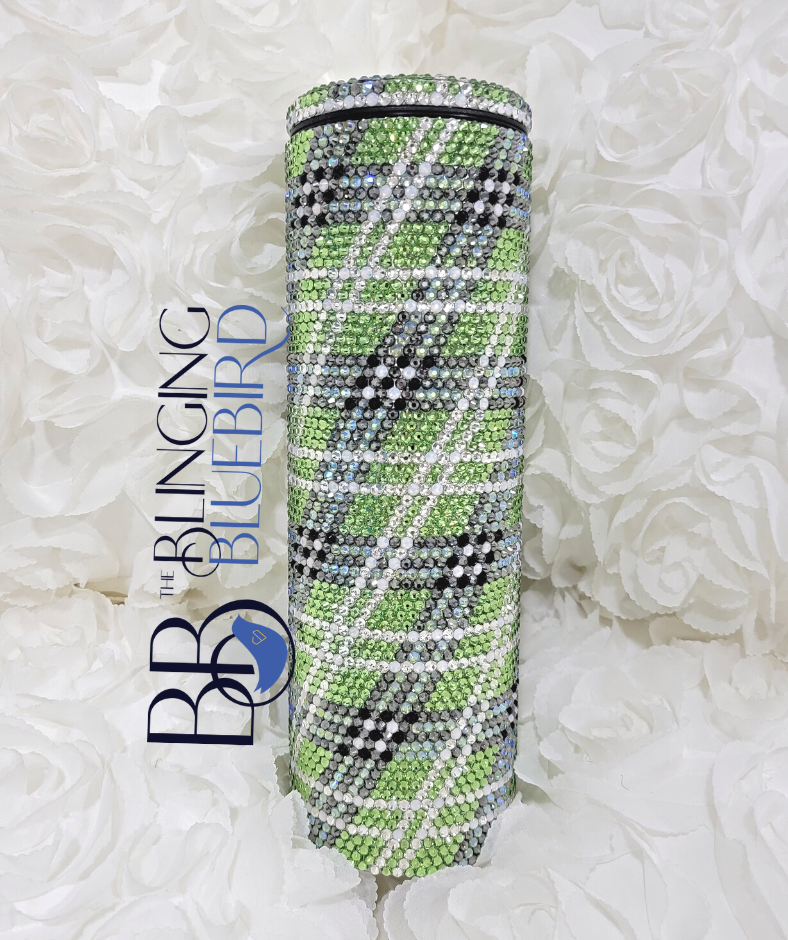 Green - 6 Color Plaid Pattern - SS16/30oz Straight Tumbler