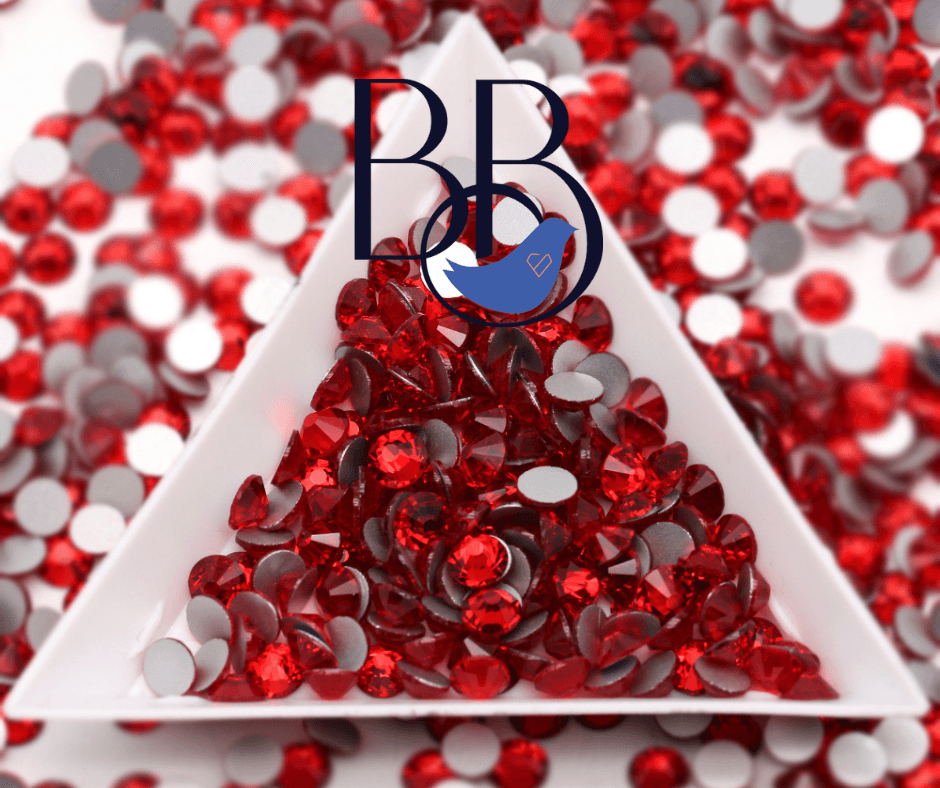 Light Siam Rhinestones - The Blinging Bluebird