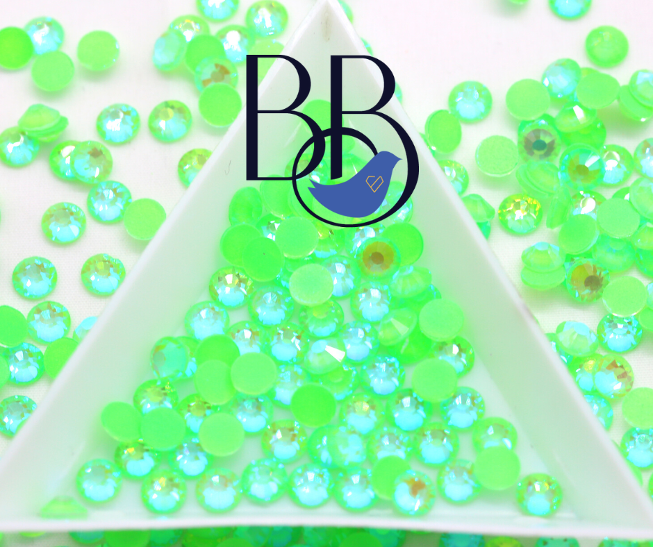 Neon Green AB Rhinestones – The Blinging Bluebird