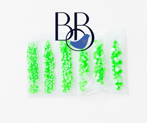 Neon Green Rhinestone Multipack - The Blinging Bluebird