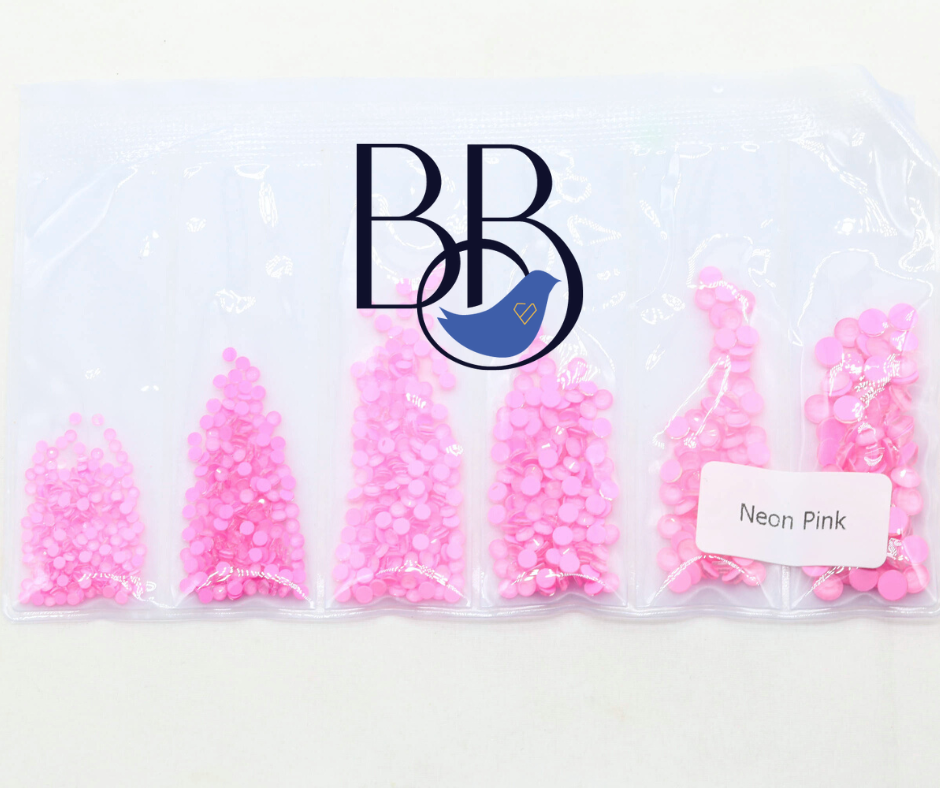 Neon Pink Rhinestone Multi-Size Pack
