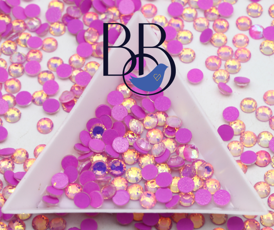 Opal Luminous Rose Rhinestones (Glow In The Dark)