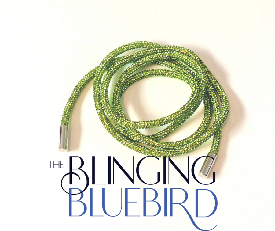 Rhinestone Hoodie Strings - Aqua – The Blinging Bluebird