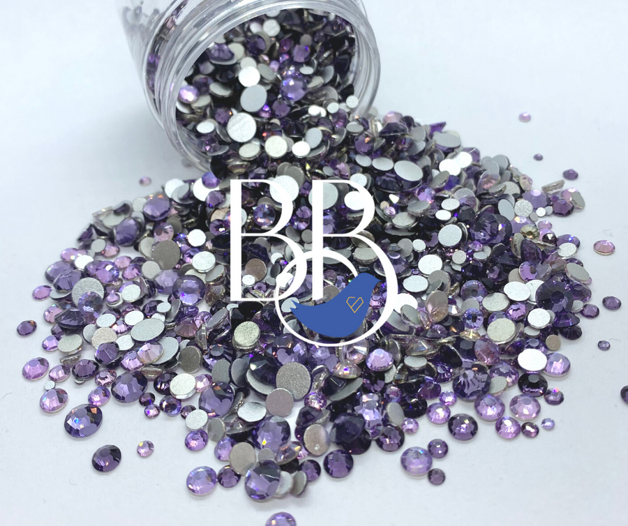 BULK FLATBACK Neon Purple Rhinestones -5 ⭐rated US Rhinestone Supplier – Be  Createful