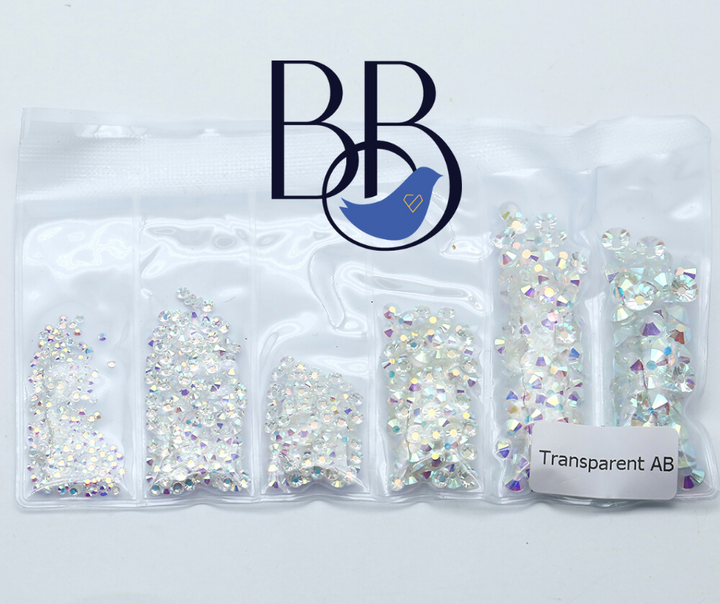 Transparent AB Rhinestone Multi-Size Pack