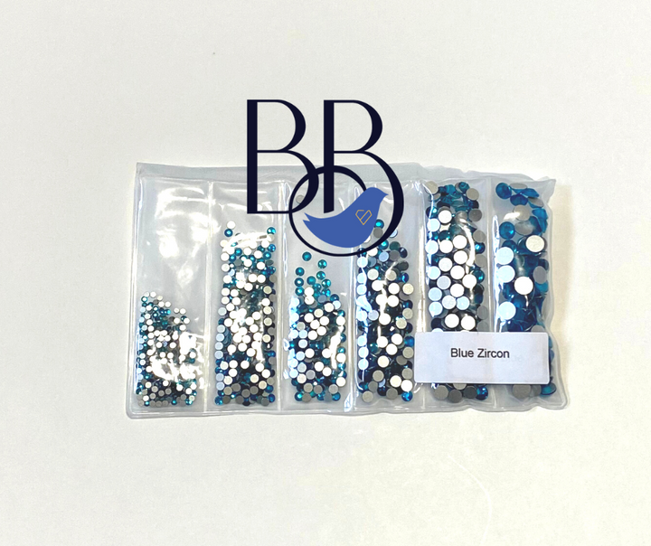 Blue Zircon Rhinestone Multi-Size Pack